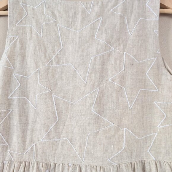 Daniel & Mayer 100% linen dress with embroidered stars (S) (Made in‎ Italy) - Picture 7 of 12